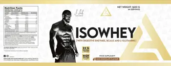Lazar Angelov Nutrition IsoWhey Whey Protein Isolate with Digestive Enzymes, BCAA & Glutamine 1600 грама, 64 Дози