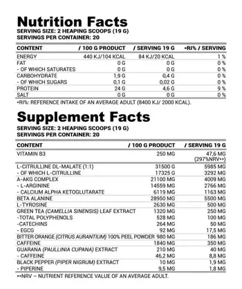 Lazar Angelov Nutrition LA Revolt Pre-Workout Extra Power - 380 грама, 20 Дози