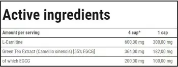 Trec Nutrition L-Carnitine + Green Tea Caps За Изгаряне на Мазнини и Енергия