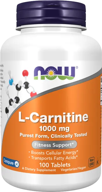 NOW Foods L-Carnitine 1000 мг Carnipure® L-Карнитин Тартрат