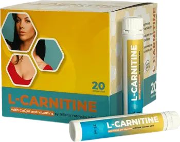 Biliana Yotovska L-Carnitine 3000 мг with CoQ10 & Vitamins L-Карнитин - 20 шота x 25 мл, 20 дози