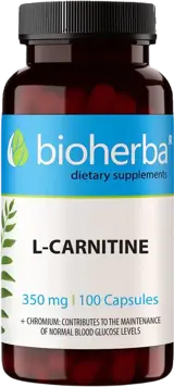 Bioherba L-Carnitine 350 mg За изгаряне на мазнини и енергия