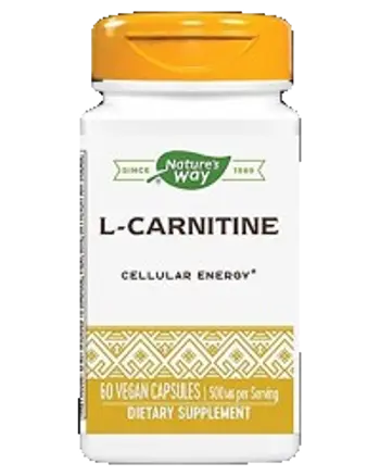 Nature's Way L-Carnitine 500 mg За клетъчна енергия х 60 веган капсули