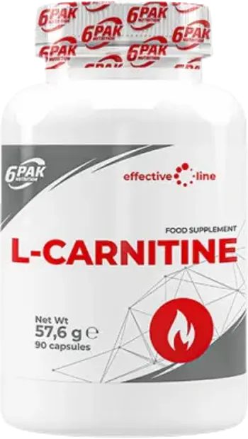 6PAK Nutrition L-Carnitine 500 мг L-Карнитин Тартрат - 90 капсули, 90 дози