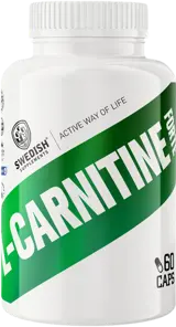 SWEDISH Supplements L-Carnitine Forte Carnipure® + Acetyl Л-Карнитин - 60 капсули, 30 дози
