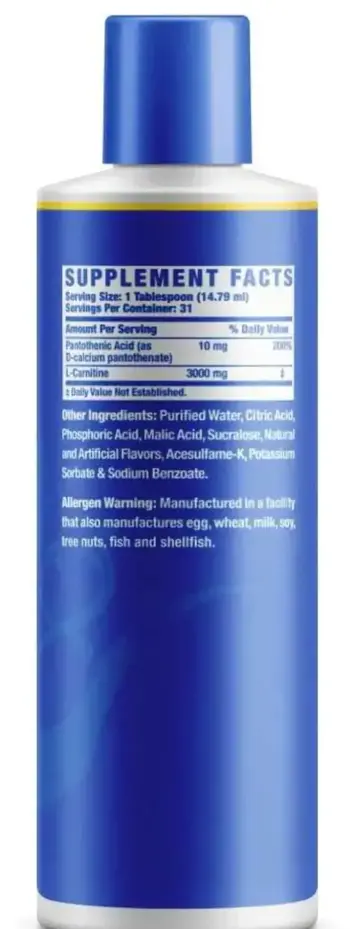 L-Carnitine Liquid XS 3000 мг, 473 мл, 31 Дози