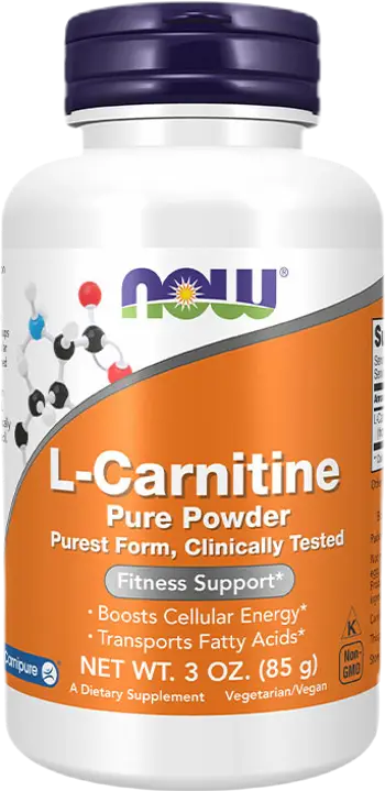NOW Foods L-Carnitine Powder as CarniPure L-Карнитин Тартрат на Прах - 85 грама, 89 дози