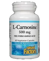 Natural Factors L-Carnosine 500 mg За клетъчно подмладяване и мускулно възстановяване х 60 капсули