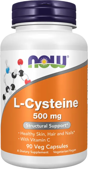 NOW Foods L-Cysteine 500 мг L-Цистеин - 90 веге капсули, 90 дози