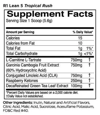Rule1 Lean 5 Stimulant-Free Weight Management