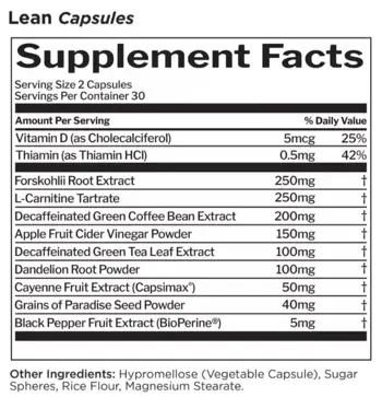 Rule1 Lean Lipotropic Fat Burner 60 капсули