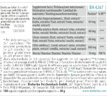 Bioherba Leg Vein Essentials За здрави вени и кръвообращение