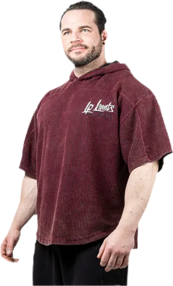 Legal Power Stone Wash Rag Top Hoodie ''Boston'' / Горнище с качулка / Червено - Red