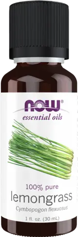 NOW Foods Lemongrass Oil 100% Pure Cymbopogon Flexuosus Етерично Масло от Лимонова Трева - 30 мл