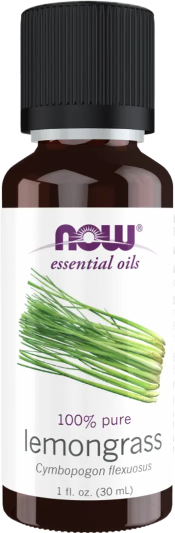 NOW Foods Lemongrass Oil 100% Pure Cymbopogon Flexuosus Етерично Масло от Лимонова Трева - 30 мл
