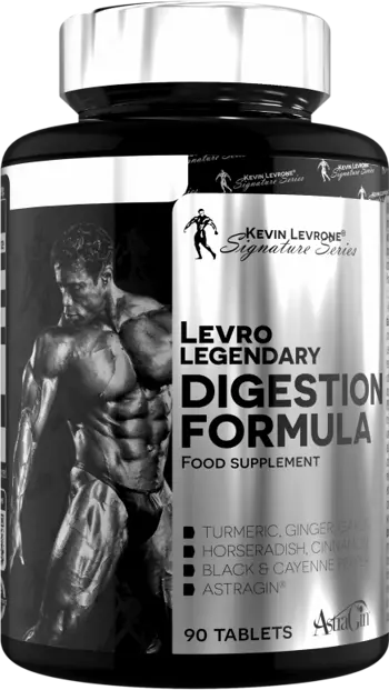 Kevin Levrone LevroLegendary Digestion Formula with Ginger, Turmeric & AstraGin® Формула в Подкрепа на Стомашно-Чревния Тракт - 90 таблетки, 90 дози