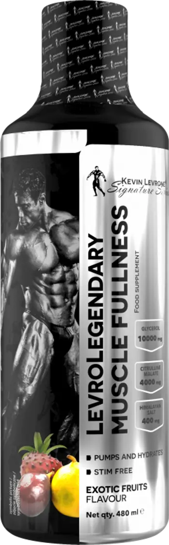Kevin Levrone LevroLegendary Muscle Fullness Liquid Stimualnt-Free Glycerol & Citrulline Mega Pump Азотен Бустер без Стимуланти - 480 мл, 15 дози
