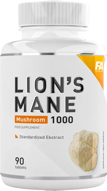 FA Nutrition Lion's Mane Mushroom 1000 мг Лъвска Грива - 90 таблетки, 45 дози