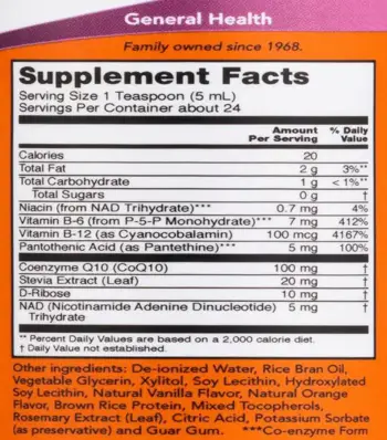 NOW Foods Liquid CoQ10 CoQ10 / Убиквинон - 118 мл, 24 дози