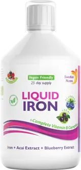 Swedish Nutra Liquid Iron + B-Complex Течно желязо с витамини B и растителни екстракти