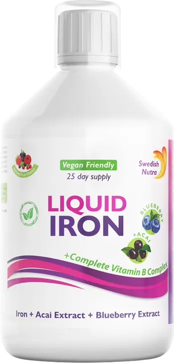Swedish Nutra Liquid Iron + B-Complex Течно желязо с витамини B и растителни екстракти
