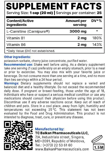 Liquid L-Carnitine BP| Carnipure®