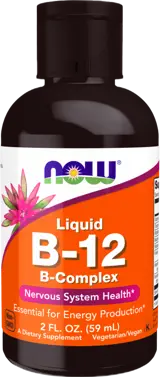 NOW Foods Liquid Vitamin B-12 Витамин B-12 Цианкобаламин
