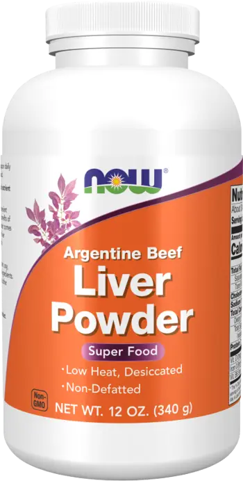 NOW Foods Liver Powder Argentine Beef Super Food Аминокиселини от Изсушен Черен Дроб - 340 грама, 34 дози