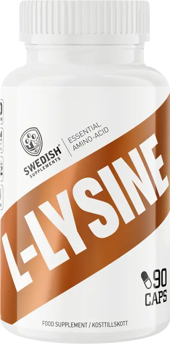 SWEDISH Supplements L-Lysine 500 мг Лизин - 90 капсули, 90 дози