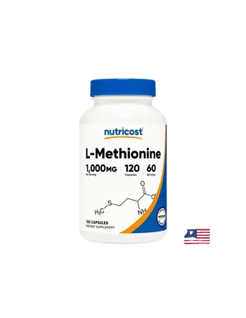 Nutricost L-Метионин За черен дроб и липиден метаболизъм 500 mg, 120 капсули