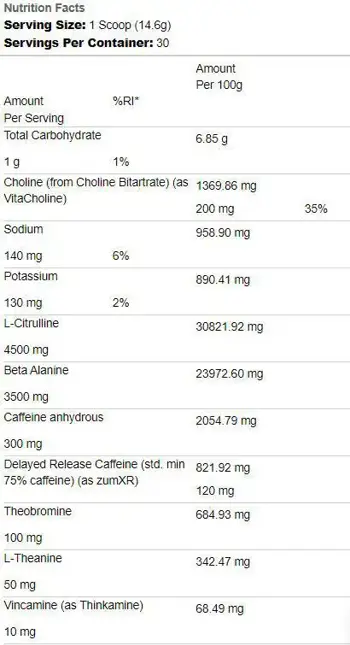 RYSE Loaded Pre Pre-Workout Formula За Енергия и Фокус