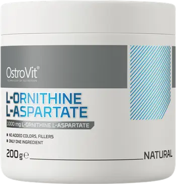 OstroVit L-Ornithine L-Aspartate Powder L-Орнитин L-Аспартат на Прах - 200 грама, 200 дози