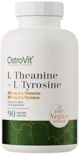 OstroVit L-Theanine + L-Tyrosine Vege Теанин + Тирозин - 90 капсули, 90 дози