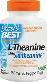 Doctor's Best L-Theanine 150 mg With Suntheanine За спокойствие и фокус