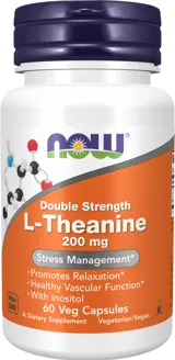 NOW Foods L-Theanine 200 мг Double Strength Теанин