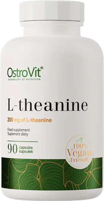 OstroVit L-Theanine 200 мг Vege L-Теанин - 90 капсули, 90 дози