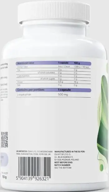Osavi L-Tryptophan 500 mg За спокоен сън и добро настроение