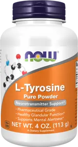 NOW Foods L-Tyrosine Powder L-Тирозин на Прах - 113 грама, 323 дози