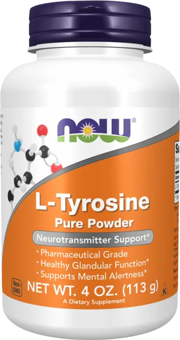 NOW Foods L-Tyrosine Powder L-Тирозин на Прах - 113 грама, 323 дози
