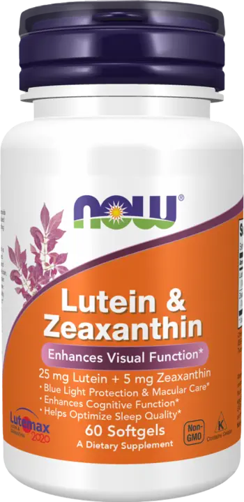NOW Foods Lutein & Zeaxanthin Лутеин + Зеаксантин - 60 гел капсули, 60 дози