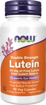 NOW Foods Lutein Esters 20 мг Double Strength Лутеин - 90 веге капсули, 90 дози