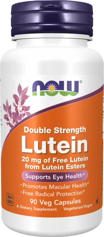 NOW Foods Lutein Esters 20 мг Double Strength Лутеин - 90 веге капсули, 90 дози