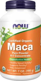 NOW Foods MACA 6:1 Concentrate Pure Powder Мака на Прах - 198 грама, 73 дози
