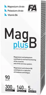 FA Nutrition Mag plus B Магнезий, Калий и Витамин В6 - 90 таблетки, 45 дози