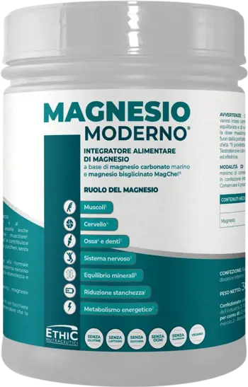 EthicSport Magnesio Moderno with Marine Magnesium Carbonate & Magnesium Bisglycinate Високоусвоим магнезий на прах
