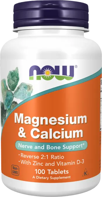 NOW Foods Magnesium & Calcium with Vitamin D3 & L-OptiZinc Калций и Магнезий + Витамин D3 и Цинк