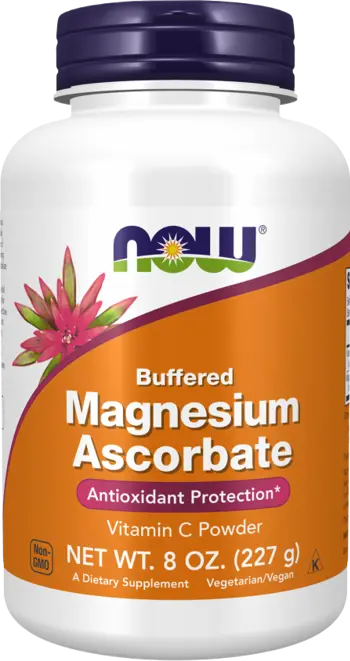 NOW Foods Magnesium Ascorbate Powder Pure, Buffered Vitamin C Буфериран Витамин C - 227 грама, 227 дози