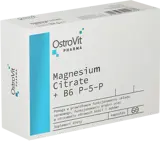 OstroVit Magnesium Citrate + B6 P-5-P Blisters Магнезиев Цитрат + Витамин B6 P-5-P - 60 капсули, 60 дози