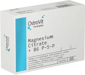 OstroVit Magnesium Citrate + B6 P-5-P Blisters Магнезиев Цитрат + Витамин B6 P-5-P - 60 капсули, 60 дози