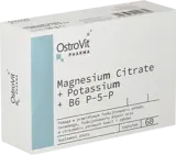 OstroVit Magnesium Citrate + Potassium + B6 P-5-P Blisters Магнезиев Цитрат, Калий, Витамин В6 P-5-P - 60 капсули, 20 дози